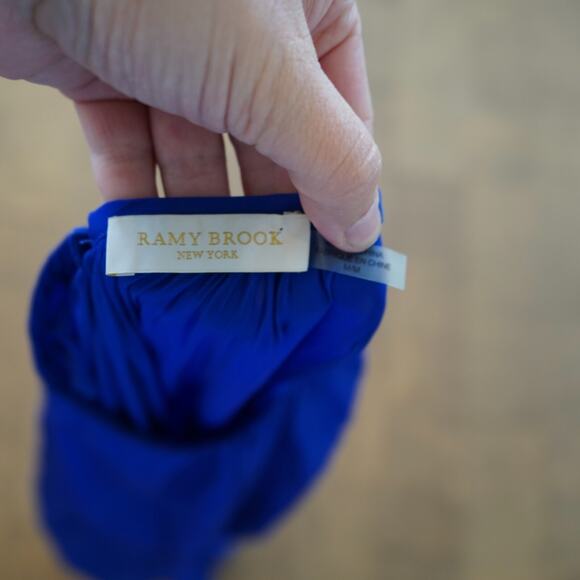 Ramy‎ Brook Paris Mini Dress Sleeveless Smocked Waist Pleated Skirt M - Picture 5 of 10